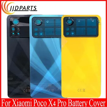 Новост За Xiaomi Poco pro x4 Задния капак на отделението за батерията Стъклен Панел Делото С Обектив За poco pro x4 Задния капак на отделението за батерията