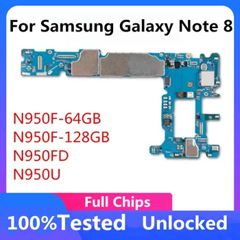 Оригиналната дънна Платка Логика Board За Samsung Galaxy Note 8 N950F N950FD N950U 64GB 128GB Отключена Основната Логическа Такса Android