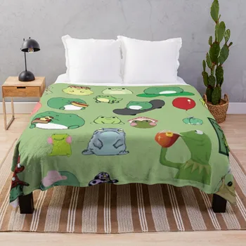 Азиатски спално бельо под формата на жаби, декоративни покривки