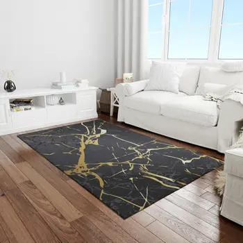 Модерни и луксозни килими за хол, златна украса на дома, килими за спални, мат голяма площ, нескользящий моющийся подложка за пода