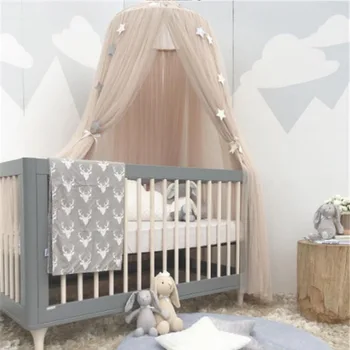 Mosquito net под формата на короната на принцеса, 7-слойная окото завеса, за легла, за украса на детската стая, розово креватче за момичета, легла с балдахин, детски скандинавските