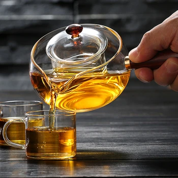 Дебели домашен топлоустойчива стъклена кана за приготвяне на чай с пузырьковым плат, Цветна машина за заваряване