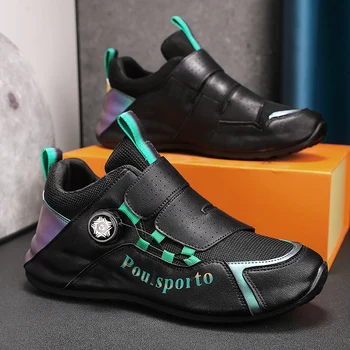 2023 Нова мъжки спортни обувки с бърза шнур Дишащи обувки за бягане Удобни износоустойчиви маратонки за бягане за Мъже улични маратонки