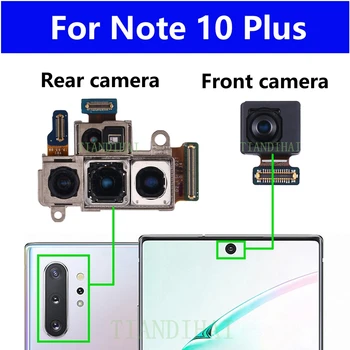 Оригиналната Основната Камера за Обратно виждане За Samsung Galaxy Note 10 Plus N975F N976F N975U Note10 + Модул Предна камера С Гъвкав Кабел