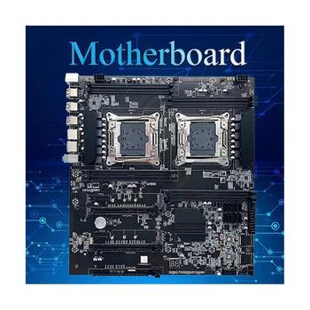 Дънна платка с два процесора X99 + процесор 2XE5 2630 V3 + Кабел SATA + Термопаста LGA 2011 PCI-E16X 8XDDR4 Слот за майнинга ALEO