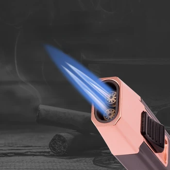 Двойна Пистолет-Спрей Запалка Высокотемпературное Обгаряне На Пури Син Пламък С Директно Зареждане На Заваряване Пистолет Бутановая Надуваема Запалка
