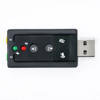 100шт 7.1 Външна звукова карта USB USB към Конектора 3,5 мм Адаптер За Слушалки Аудио Микрофон Звукова Карта За Mac, Win XP 7 8 Android Linux