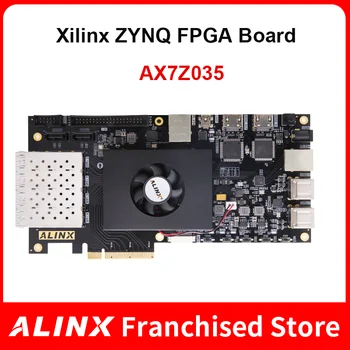 ALINX AX7Z035: XILINX Zynq-7000 SoC XC7Z035 ZYNQ ARM 7035 Такса за проектиране на FPGA СОМ PCIE Ускорительная такса SFP 8G eMMC