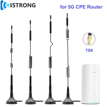 5G и 4G, 3G, 2G, Полнодиапазонная 18dBi Антена С Висок Коефициент на Усилване на 600-6000 М Усилвател на Сигнала на Далечни разстояния TS9 за ZTE, Huawei 5G CPE Рутер 3m