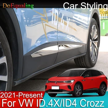 За Volkswagen VW ID.4 Crozz X 2023 Автомобили Тампон върху Вратата на Купето Светли Защита От надраскване Аксесоари от Неръждаема Стомана, Капак от 2021 2022
