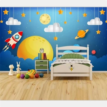 Тапети beibehang по поръчка, големи висококачествени фэнтезийные тапети с изображение на космическия астронавти, фонова стена за детска стая, фонова стена