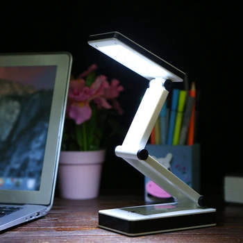 Led сгъваема настолна лампа 24LED, захранван с батерии, настолна лампа с USB зареждане, защитни лампи за очи с регулируема яркост и за домашен офис осветление